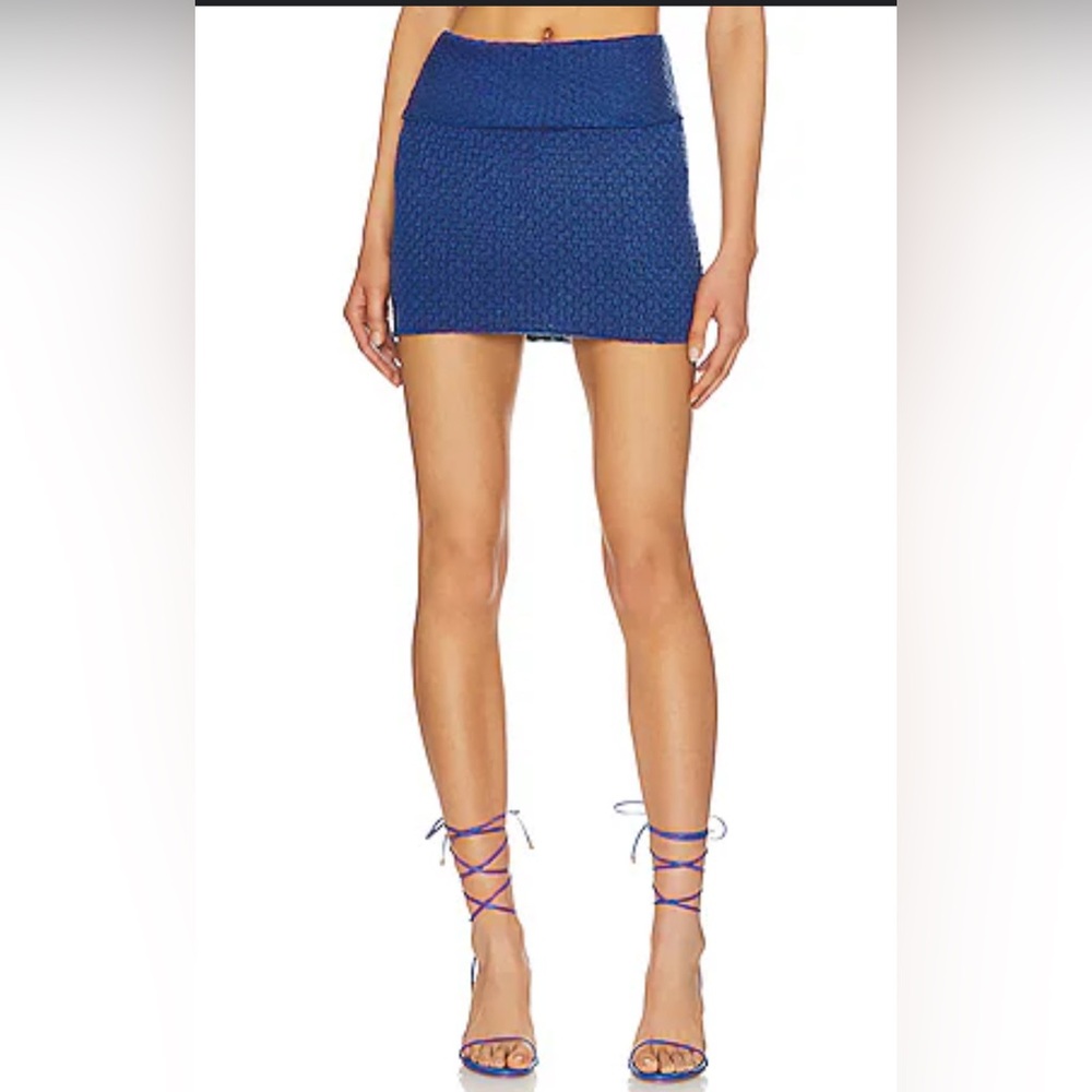 Indah Electric Blue Mini Skirt
